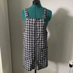 plaid zip up dress